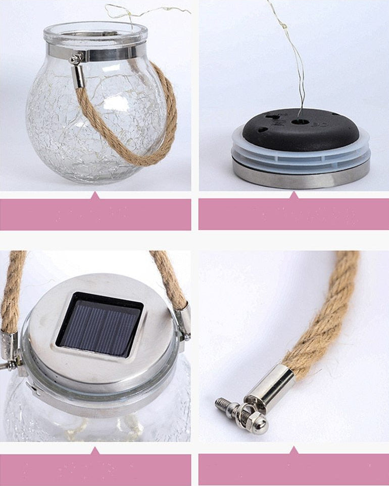 Modern Round Glass Jar Garden Hanging Lamp