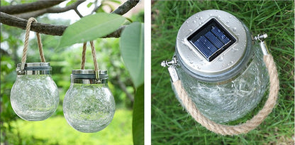 Modern Round Glass Jar Garden Hanging Lamp